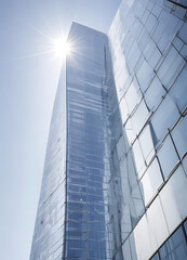 Fototapeta premium Modern Skyscraper with Glass Facade
