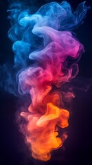 Blue fire and orange mist blend high resolution picture