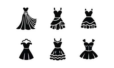 Vector illustration of fashion girls and dress collection