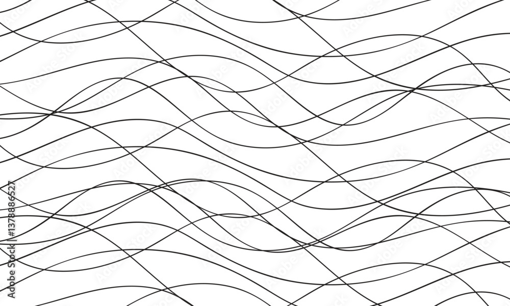 Poster abstract geometric wave line pattern design.