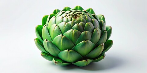 Fototapeta premium Artichoke Still Life Photography: Close-up White Background Studio Shot