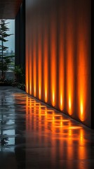 Cozy dining space with beautiful lighting design high resolution picture