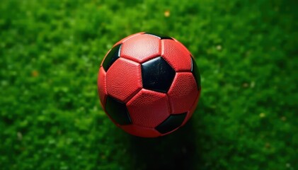 Fototapeta premium Overhead view, isolated football, classic design , rugby, football
