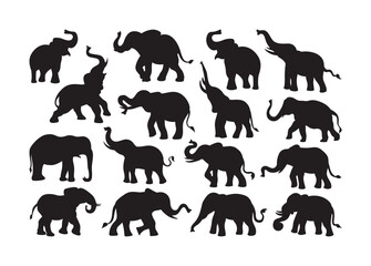 Obraz premium Elephant vector, Elephant clipart, Elephant silhouette