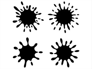 set of ink splashes