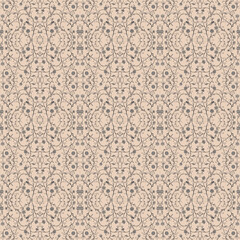 Monochrome Floral Vines for textile design