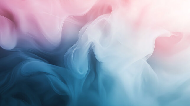 A colorful, wavy background with blue and pink tones