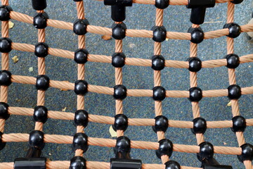 Thick hemp braided rope close up
