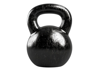 realistic black kettlebell