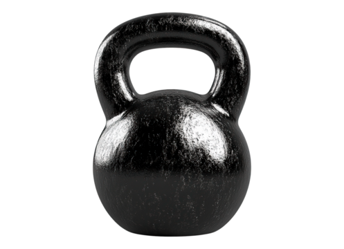 realistic black kettlebell