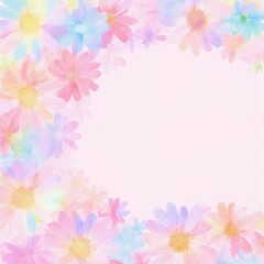 Obraz premium creative border frame of abstract beautiful daisies background with copy space , spring time concept graphic resource