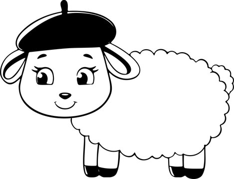 Oveja vasca con txapela, para colear.