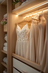 Clothes in the wardrobe