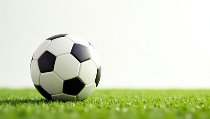 Fototapeta premium Studio shot, pristine white background, football , photo, background