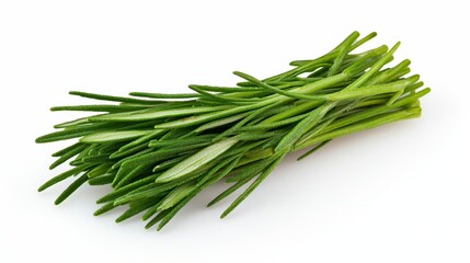 Fototapeta premium A vibrant bunch of fresh green beans isolated on white background displaying their natural color and healthy appeal