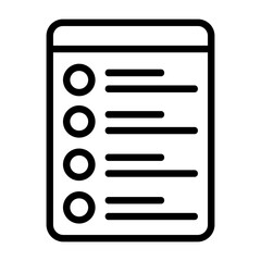 Shopping List Outline Style Icon