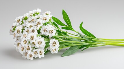 Vibrant bunch of colorful flowers isolated on a white background showcasing their beauty and diversity in nature
