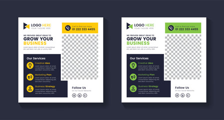  Corporate Social Media Post Template, Creative Business Flyer Template ,Print Ready 