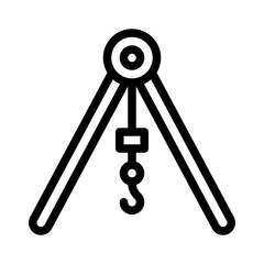 crane line icon