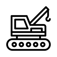 crane line icon