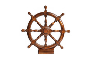 Steering wheel isolated on transparent background, cutout