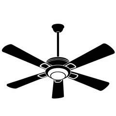 Obraz premium Electric fan illustration with propeller on white background