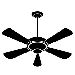 Obraz premium Electric fan illustration with propeller on white background