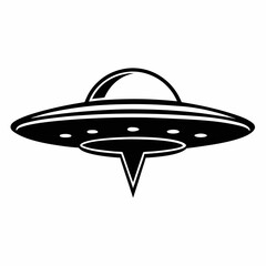 Cartoon UFO rocket flying in space with a fish and spaceship design