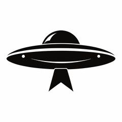 Cartoon UFO rocket flying in space with a fish and spaceship design