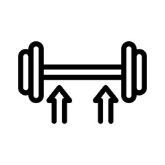 barbell line icon