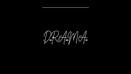 drama word written on black background
