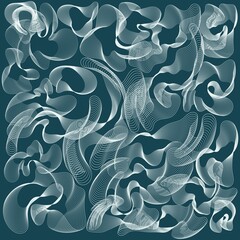 abstract pattern with blue waves