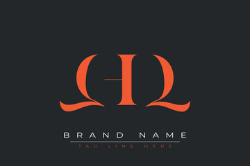 QHQ abstract letter logo design. This logo is designed by three abstract letters.