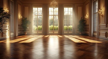 Fototapeta premium Luxurious villa interior space