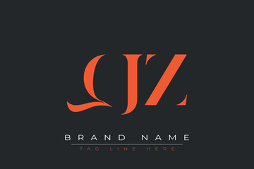 QJZ abstract letter logo design. This logo is designed by three abstract letters.