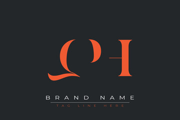 QPH abstract letter logo design. This logo is designed by three abstract letters.