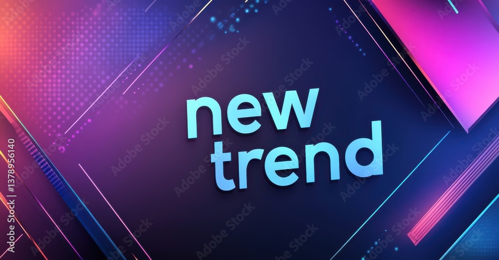 Wall mural modern abstract background design with glowing text effect on dark colors