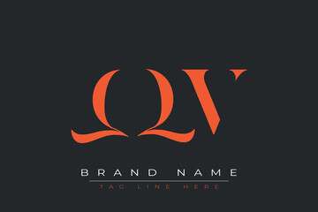 QQV abstract letter logo design. This logo is designed by three abstract letters.