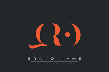 QRO abstract letter logo design. This logo is designed by three abstract letters.