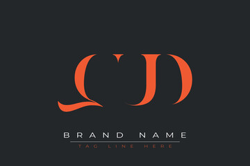 QUD abstract letter logo design. This logo is designed by three abstract letters.