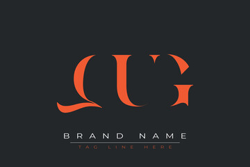 QUG abstract letter logo design. This logo is designed by three abstract letters.