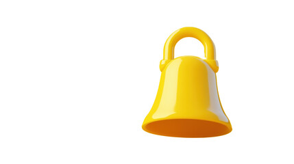 Shiny Golden Bell Isolated on White Background