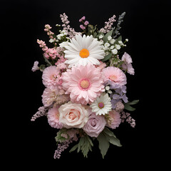 Delicate pastel floral arrangement