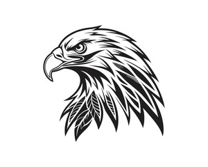 Eagle head isolated on white