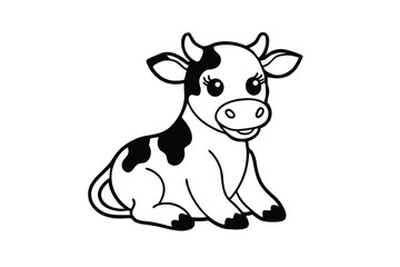 Fototapeta premium funny cow cartoon