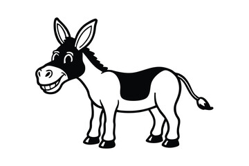 Fototapeta premium donkey cartoon illustration
