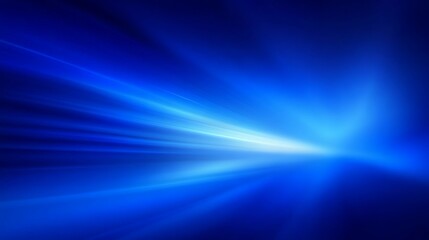 Fototapeta premium Abstract Blue Background Featuring Light Rays Coming From Center