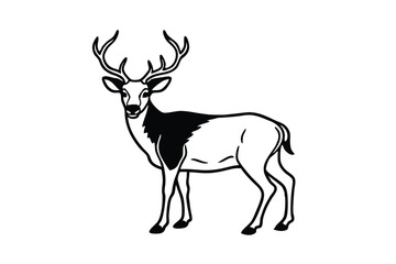 Fototapeta premium deer silhouette vector