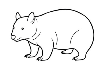 Obraz premium vector illustration of a cartoon wombat
