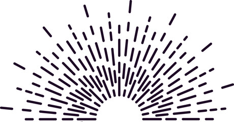 Obraz premium Sunburst design element radiating light beams in a retro style, creating a vintage and vibrant visual, ideal for graphic design projects and adding a touch of classic charm